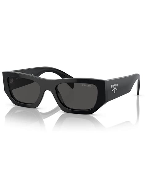 Prada Low Bridge Rectangular Unisex Sunglasses, PR A01SF